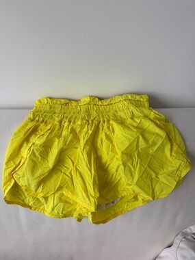 Free People Way Home Run Shorts - Yellow